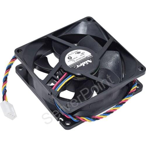 For Nidec Server Fan L80T12NS1A7-57 DC12V 0.38A Four Lines 8CM 8*8*2.5CM 80MM Cooler