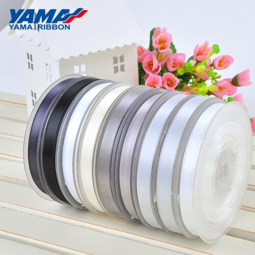 YAMA Double Face Satin Ribbon 3/16 inch 5mm 300yards/Rol Black Red White Silver for Wedding Decoration Handmade Flowers Ribbons