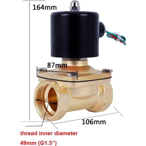 AC220V/DC24V/DC12V solenoid valve G1.5"pipe DN40 pipe, copper body solenoid valve , water valve, air valve , water switch valve