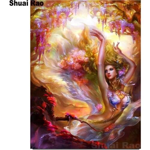 Fantasy scenery Diamond Painting Full Square Diamond Embroidery Rhinestone Cross Stitch cartoon fairy 5D DIY Mosaic decor Gift