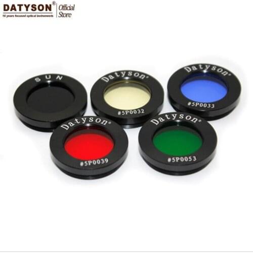 Datyson 5 Colors/set 1.25" Astro Filters with M28x0.6 Metric Fine Thread for Astronomical Telescopes Ocular Lens Planets Nebula