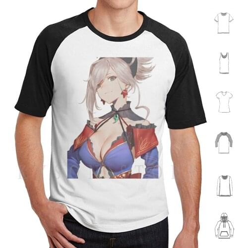 Fate-Musashi T Shirt Diy Big Size Cotton Fate Musashi Alter Extella Grand Order Servant Holy Grail Cleavage Big Tits Oppai