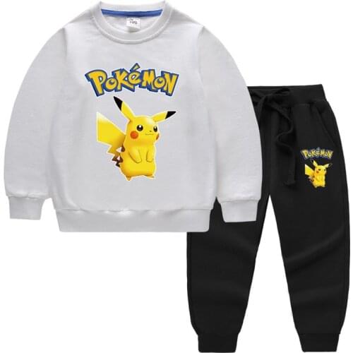 Takara Tomy Pokemon Go Kids Boys Girls Hoodies Pants Suit Childrens Clothing Sweatshirts Casual Fashion Pullover Jogging Pant