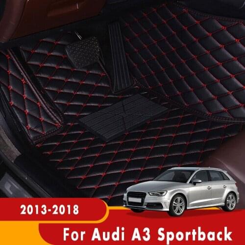 Carpets For Audi A3 Sportback 2018 2017 2016 2015 2014 2013 2012 Car Floor Mats Styling Waterproof Protect Interior Accessories