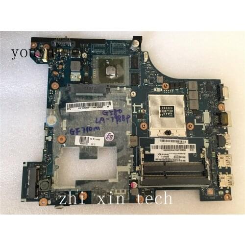 Yourui For Lenovo Ideapad G580 Laptop motherboard QIWG6 LA-7988P DDR3 GT710M 100% Fully tested