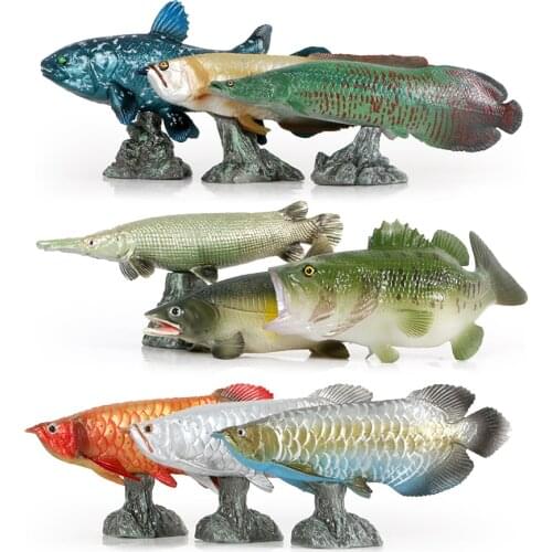 Ocean Fish Animals Model Simulation SeaLife Coelacanth Sailfish Action Figures PVC Aquarium Lifelike Education Kids Toy