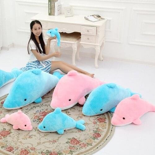 Soft Stuffed Dolphins & Plush Toys Fluffy Animals Cute Pillow Kids dolls Baby Birthday Gifts for Children DropShipping Available