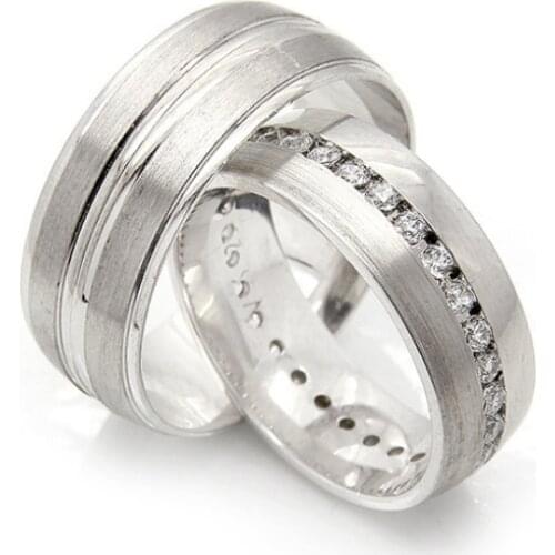 Couple Wedding Ring Sterling Silver 925 Woman And Man Luxury Jewelry Bands Fashion Engagement Anniversary Ancient Greek Model