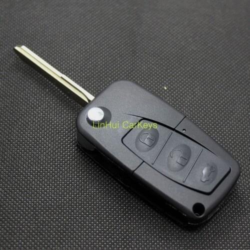 PINECONE for Mazda 3 3 Buttons Uncut Blade Modified Remote Blank Keys ABS Shell Brass Blade 1 PC