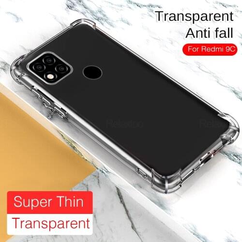 Clear Phone Case For Xiaomi Redmi 9C NFC Soft TPU Phone Back Cover for XIAOMI Redmi 9C 9 C C9 Redmy 9c nfs anti-shock covers