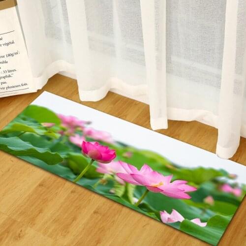 Thregost Floral Bathroom Mat Soft Microfiber Rugs for Stair Steps Kitchen Rugs Washable Indoor Doormat Print Living Room Carpet