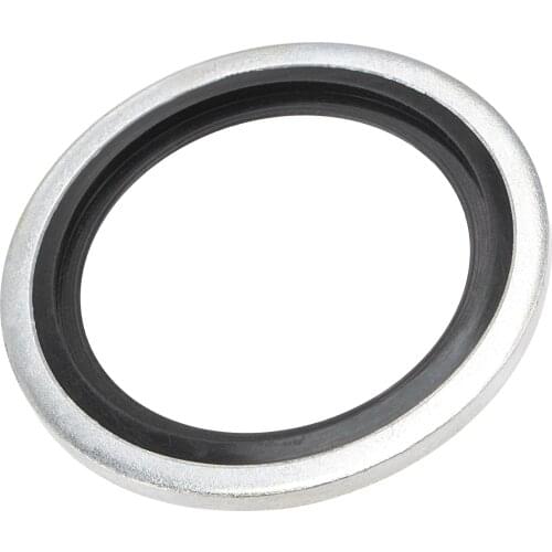 Uxcell 50 Pcs Bonded Seal Washers G1-1/4 52x39x3.4mm Carbon Steel Nitrile Rubber Gasket