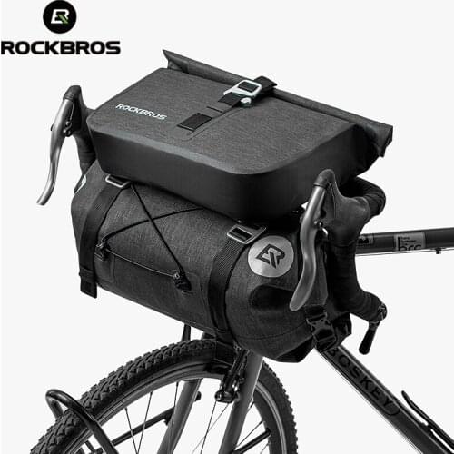 ROCKBROS Bicycle Bag Big Capacity Waterproof Front Tube Cycling Bag MTB Handlebar Bag Front Frame Trunk Pannier Bike Accessories
