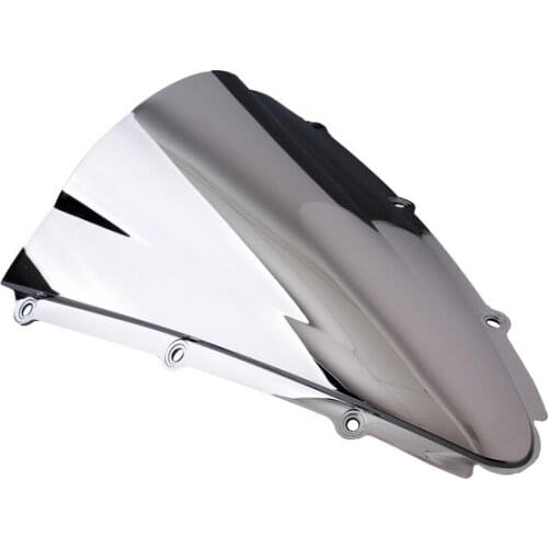 Motorcycle Chrome Dual Bubble Windshield Windscreen For YAMAHA YZF R1 00-01