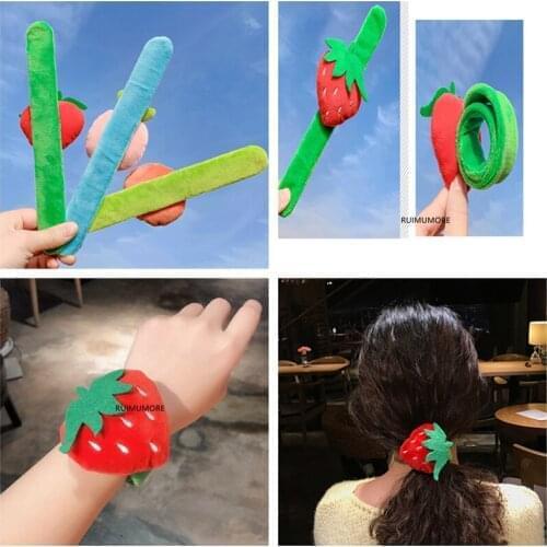 Multi-designs, lady kids animal , fruit Plush Toy , stuffed hand belt Plush gift toy