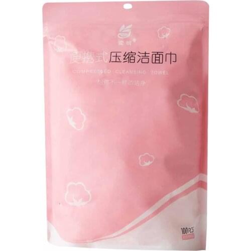 100 pieces Disposable Compressed Towel Bath Wet And Dry Home Travel Outdoor Camping Portable Candy Face Cleansing Towel