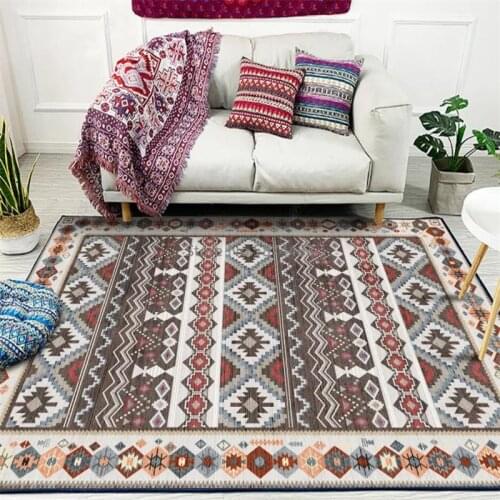 200*300cm Persian Retro Turkish Ethnic European Style Door Mat Bedroom Living Room Non-slip Bedside Carpet Mat