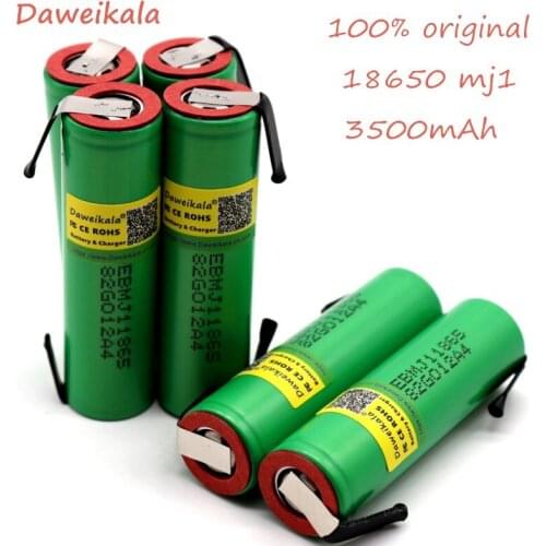30-10PCS 100% Original INR 18650 MJ1 3500 MAH 10A DESCARGA li-iony MJ1 18650 bateria C Lula de 3500 MAH baterias + DIY nicke