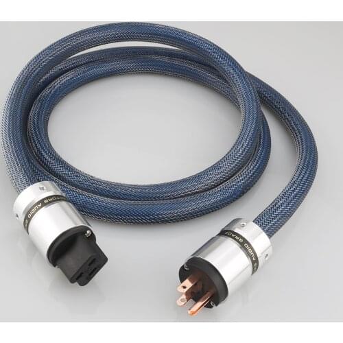 Audiocrast P111+DW15 HI-End HIFI C19 Power Cable Silver Plated Power Cord US Pure Copper Power Plug 20A C19 IEC Female