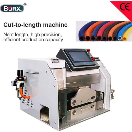 Automatic flat tube cutting machine water pipe gas tubes and metal braid pips cut equipment