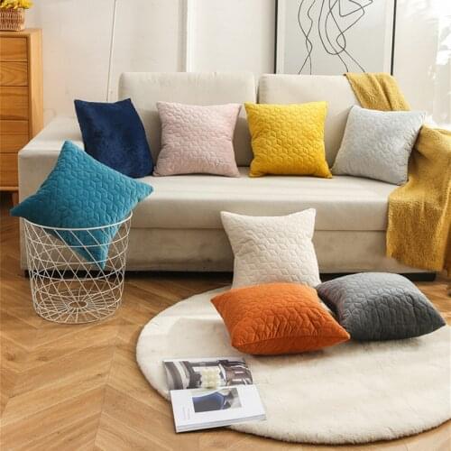 Velvet Cushion Cover Pillowcase Solid Color Pillow Case Cushions Decor Sofa Throw Pillows Room Pillow Cover Decorative Wholesale