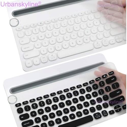 K480 Keyboard Cover for Logitech K 480 Wireless Transparent Clear Black EU US Film Silicone TPU Case Slim Thin English