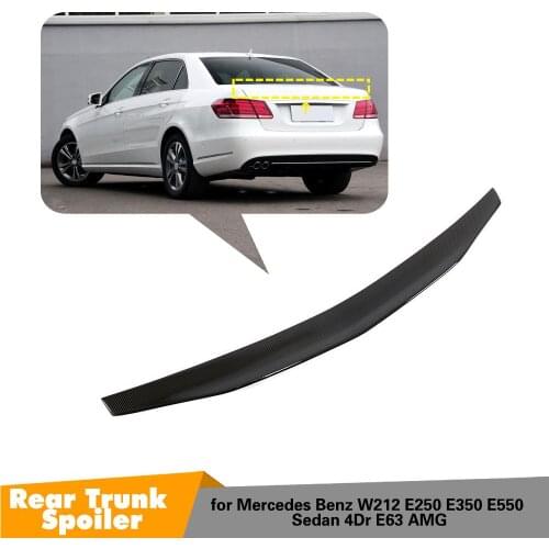 For W212 AMG Carbon Fiber Car Rear Trunk boot lip wing spoiler for Mercedes-Benz W212 E63 AMG 2010-2015