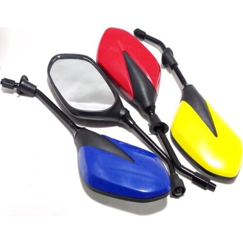 E0124 Motorcycle Rearview Mirror For Jialing JH125-7A JH150-7C 10mm Clockwise Scooter Rear Back Side Convex Mirror