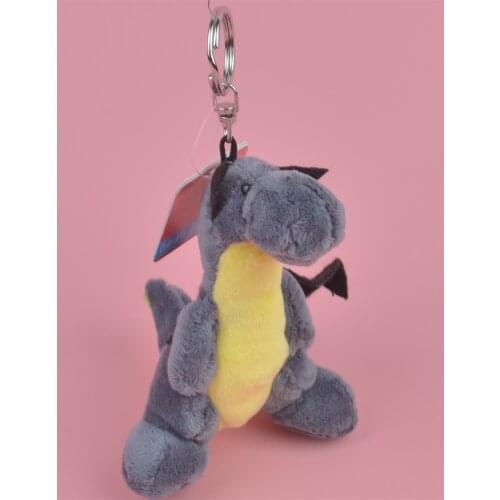 Grey Color Dinosaur Animals stuffed Pendant Keyring Plush Toy, Backpack Decoration Keychain / Keyholder Gift
