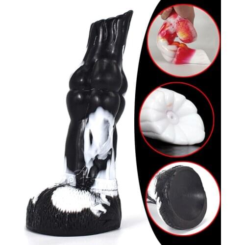 Simulation animal penis Realistic Dildo with Powerful Suction CupRealistic Penis Sex Toy Flexible G-spot Dildo with Curved Shaft