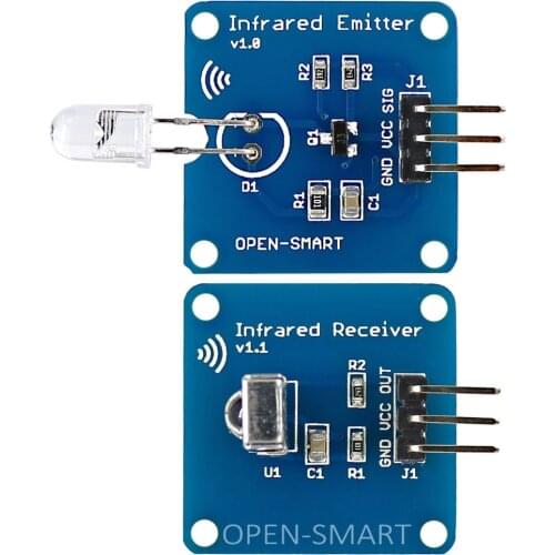 1Set Infrared Transceiver Infrared Transmitter IR Emitter Module + IR Receiver module Infrared Receiver 38KHz 940nm for Arduino