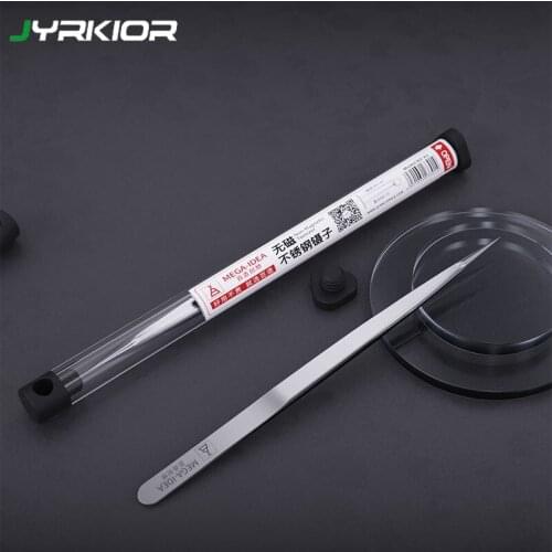 Jyrkior Ultra-sharp Non-Magnetic Dtainless Dteel Wear-Resistant Mobile Phone Fingerprint Fly line Maintenance Hard Tweezers