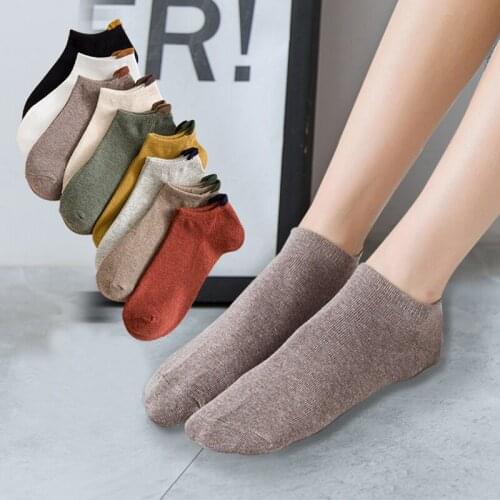 New Product Socks Women Summer Korean Socks Ladies Shallow Mouth Boat Socks Pure Color Ears Thin Womens Socks Cotton Socks Tide