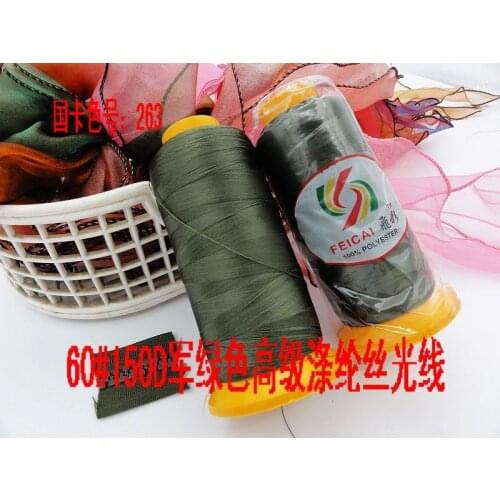 New Arrived 60# 150D 2pcs Green Sewing Thread Polyester Thread Strong And Durable Sewing Threads For Hand Machines In Stock