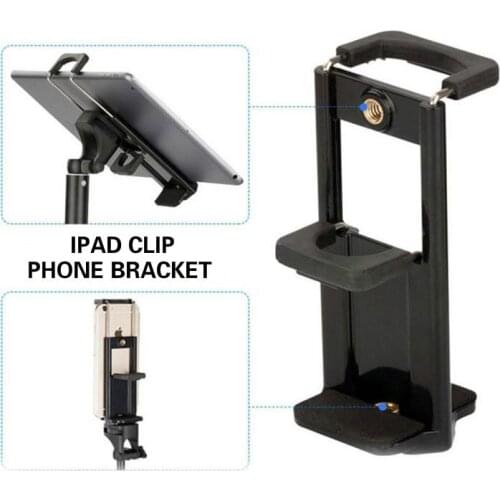 Tripod PTZ Mount Camera Selfie Stick fit for IPAD Tablet Mobile Phone Dual Purpose Selfie Stick Camera Universal Fixing Clip