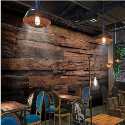Custom modern wallpaper 3d background big picture retro nostalgia wood murals de pared hotel living room Decorative paintings