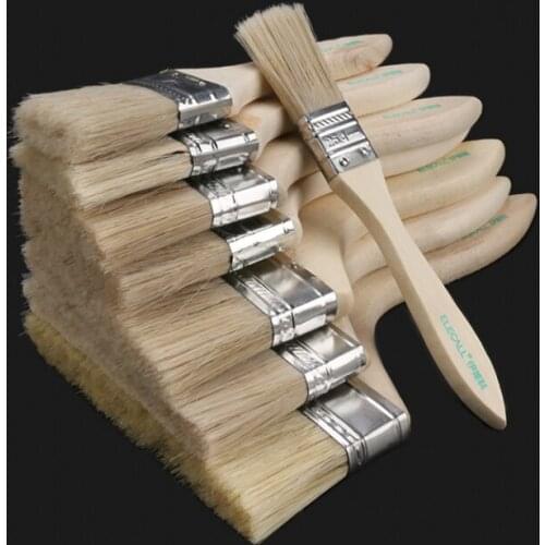 Pig Hair Wooden Handle Pating Brush Watercolor Brushes For Acrylic Oil Painting School Art Supplies