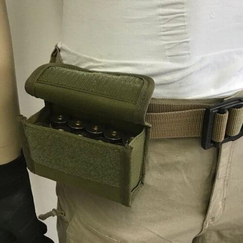 Tactical MOLLE Waist Bag Shoting Cartridge Holder Carrier 10 Holes Rifle Shotgun Bullet Bag Ammo Pouch Hunting Accessory