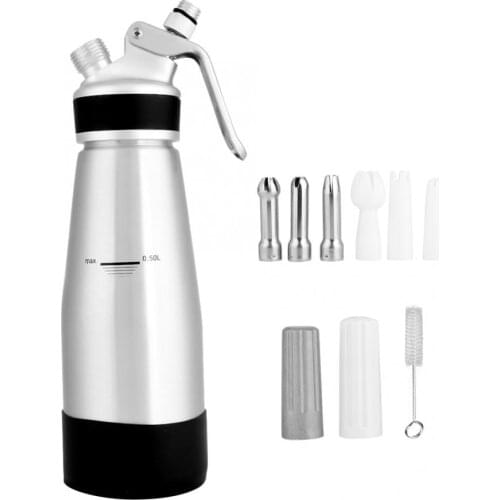 500ml Aluminum Cream Whipper Foamer Cream Household Soda Machine Cake maker Cream Dispenser Whipper