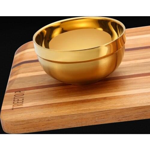 Golden Bowl Double stainless stainless steel bowl Childrens Special Bowl Big Soup Stainless Steel Bowl