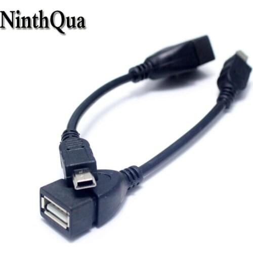 1pcs Micro USB Male Plug to USB 2.0 AF Female jack OTG Adapter Connector with Cable for Phone PC U disk