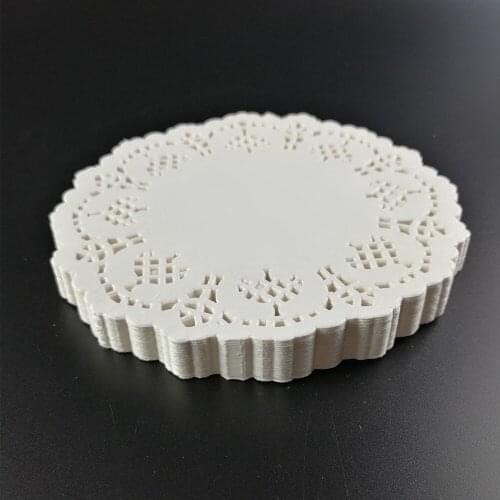 140pcs 6.5'' 16.5cm Vintage Romantic Flower Embossed Round Paper Lace Doilies Wedding Party Decoration Doyley Craft Paper Gifts