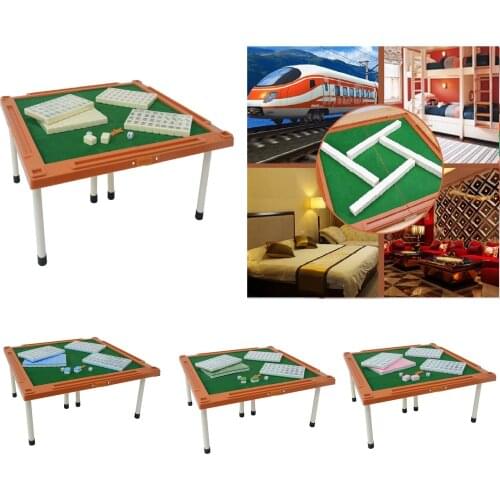 144 Tiles Mini Mahjong And Foldable Table Traditional Chinese Mahjong Set