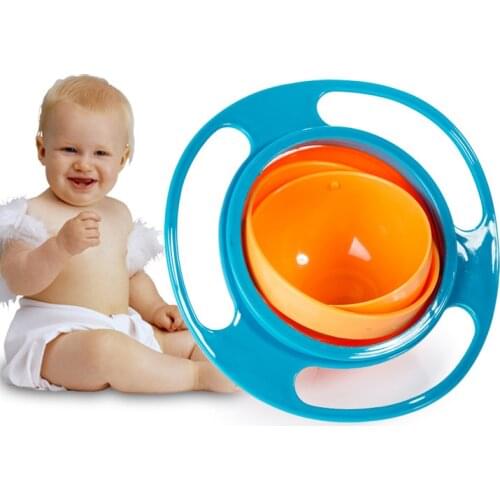 Baby Safe Non-toxic, High Temperature Resistant, Lovely Shape, Durable 360 Degree Swivel UFO Balance Bowl