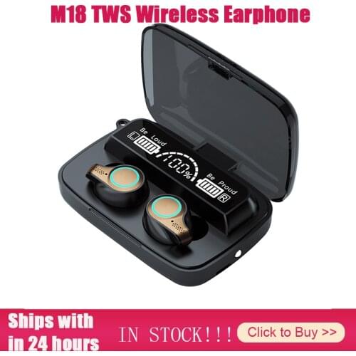 M18 Bluetooth Earphones Wireless TWS Touch Headset Waterproof HIFI Stereo Earbuds Sports Gaming Headphones For Xiaomi Huawei