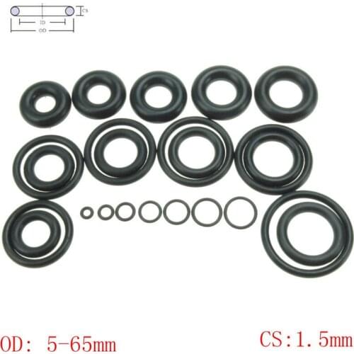 CS 1.5mm OD5-65mm NBR Rubber O Ring O-Ring Oil Sealing Gasket Automobile Sealing
