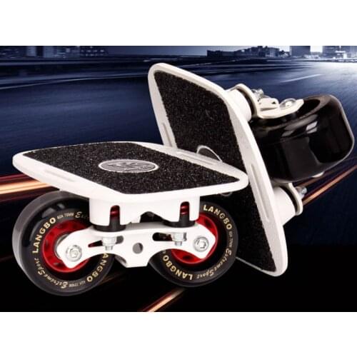 Drift Board Two PU Wheels Aluminum alloy Skateboard For Freeline Roller Road Drift Skates Antislip Deck Skates Wakeboard