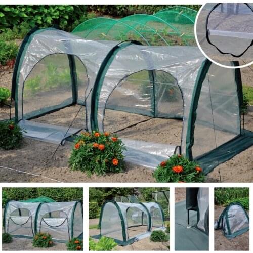 Two Meters Conjoined PE Garden Keep Warm Tunneling Tent Movable Plant Canopy Succulents Flowers Water-proof Ventilate Greenhouse