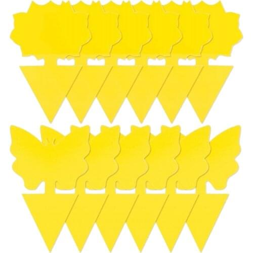 60Pcs Dual-Sided Yellow Fruit Fly Sticky,Pest Control Traps for Mosquitoes Whitefly Small Insects Houseplant Bug Catcher