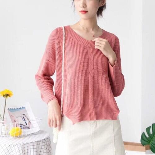 ETOSELL Women's V-Neck Pullovers